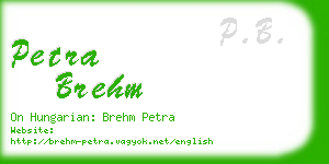 petra brehm business card